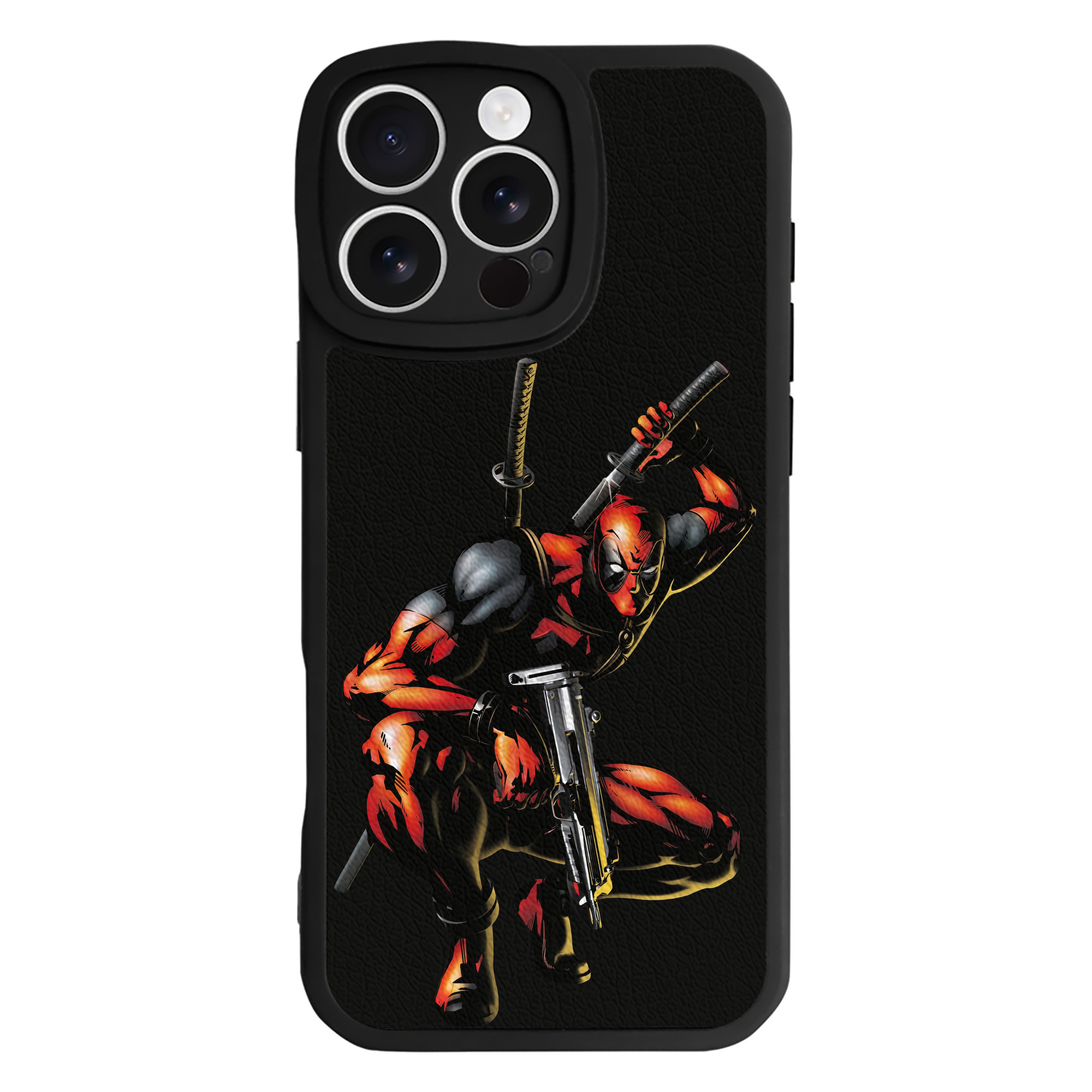 （画像用） Deadpool デッドプール 【iPhone 16シリーズ対応】シリコンスマホケース（レザー調） 材質：シリコン